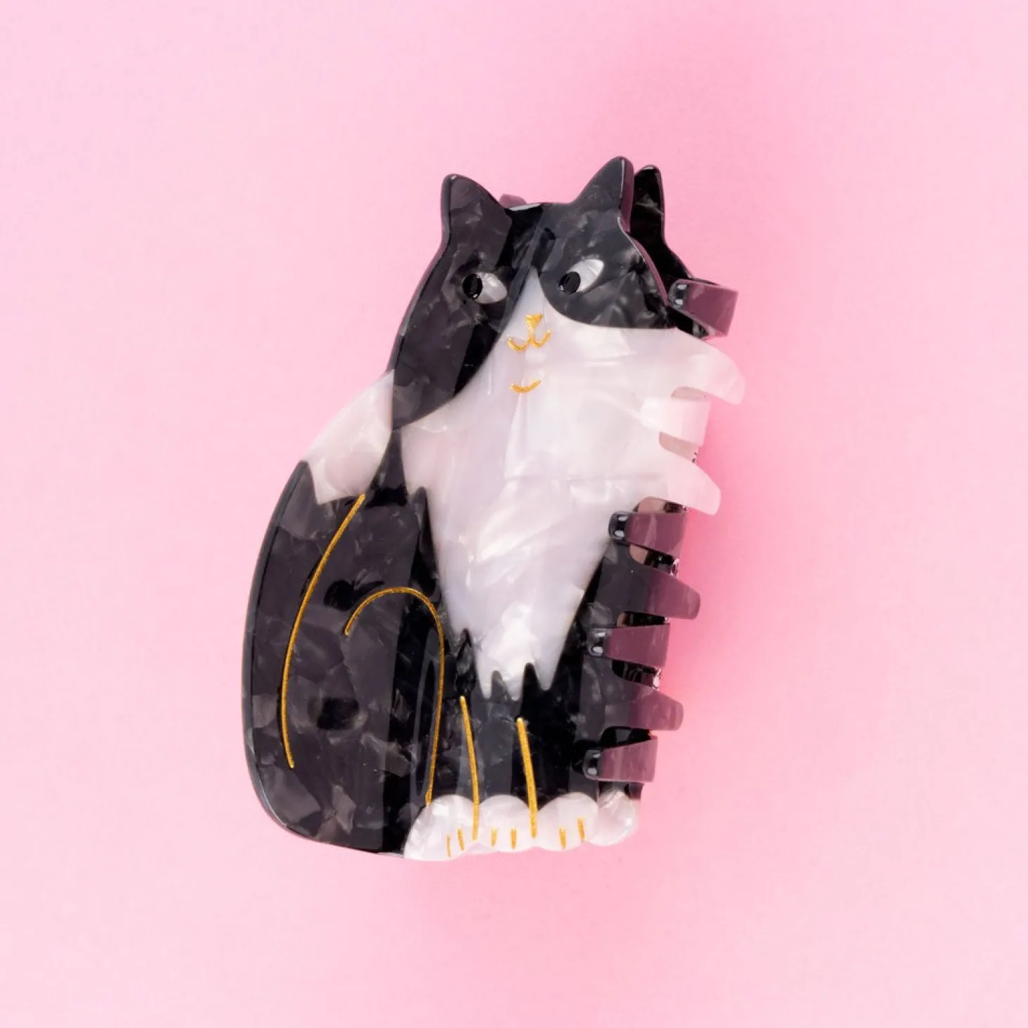 Coucou Suzette Black & White Cat Hair Claw* Hair Claws