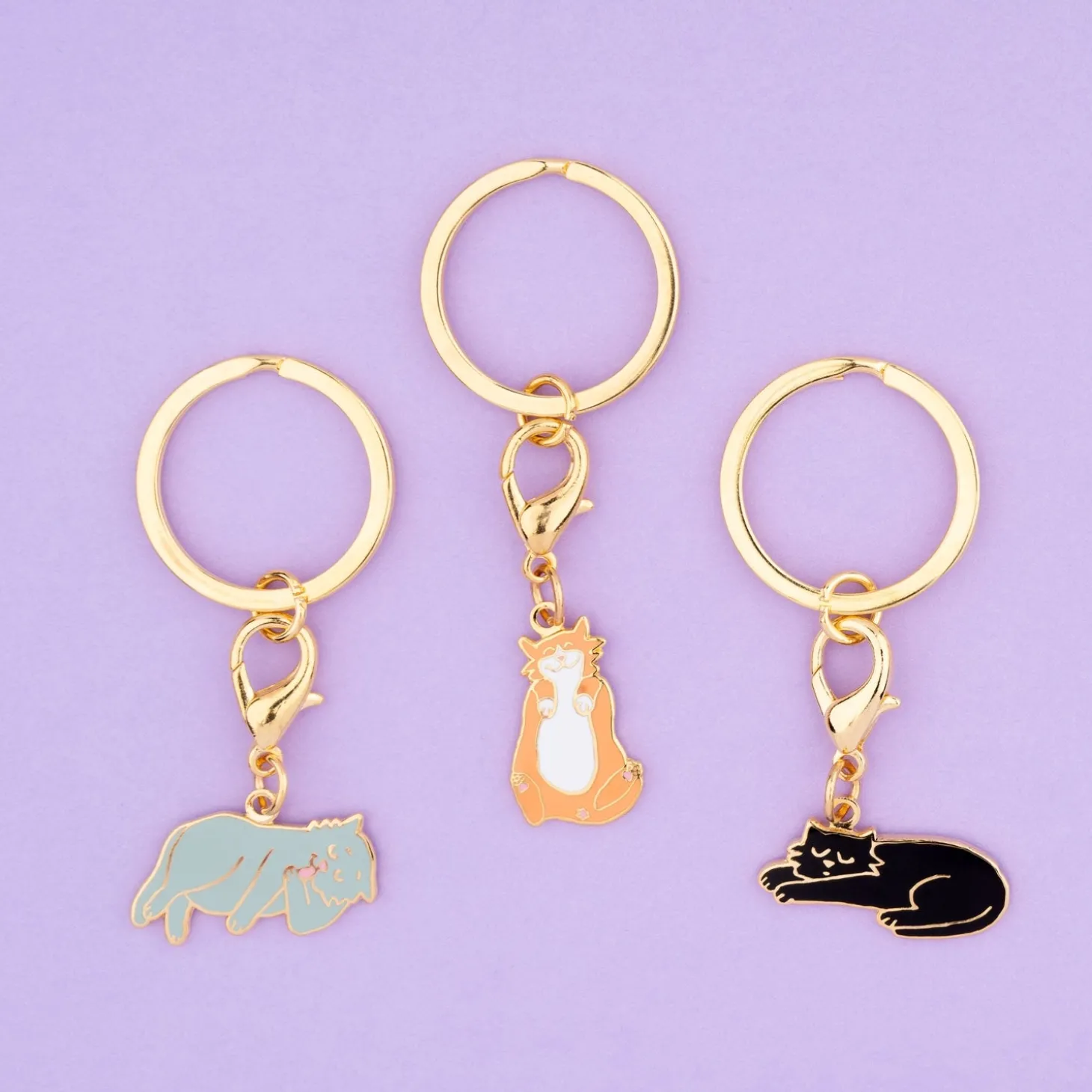 Coucou Suzette Black Cat Key Ring / Pet Tag* Key Rings