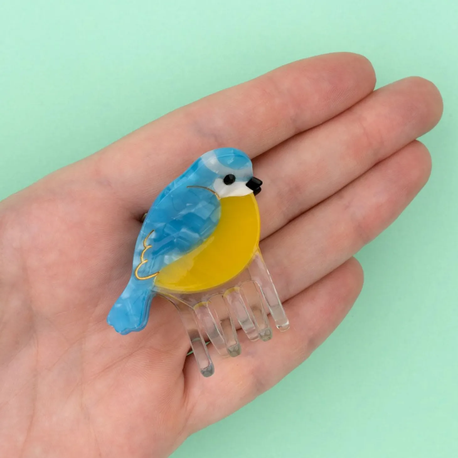 Coucou Suzette Blue Tit Mini Hair Claw* Mini Hair Claws