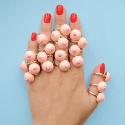 Coucou Suzette Boob Ring - White* Jewelry