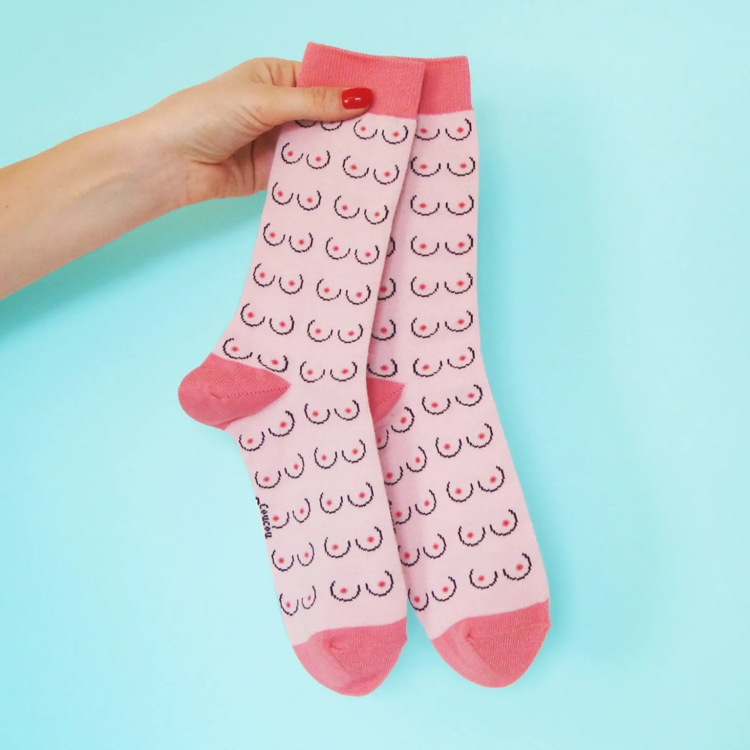 Coucou Suzette Boobs Socks - White* Cotton Socks
