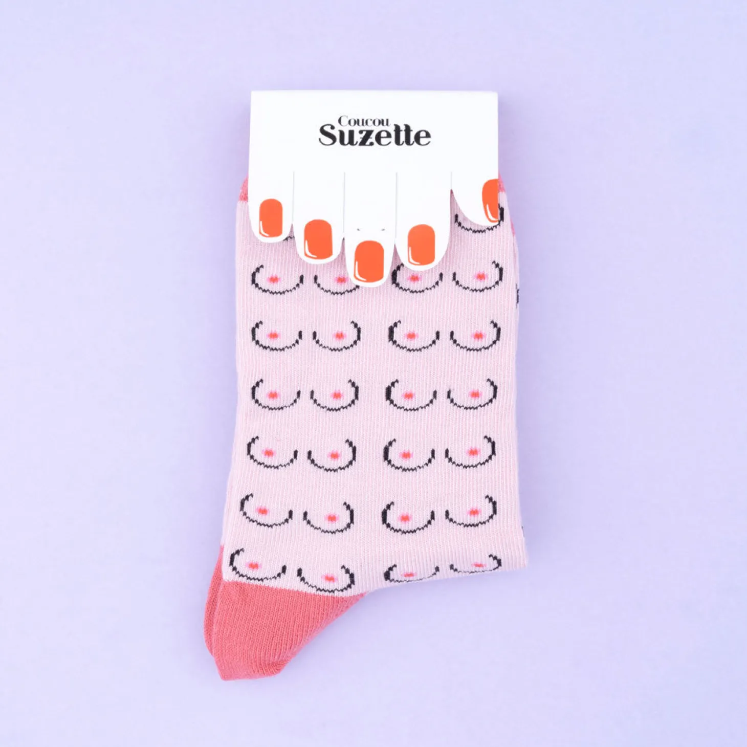 Coucou Suzette Boobs Socks - White* Cotton Socks