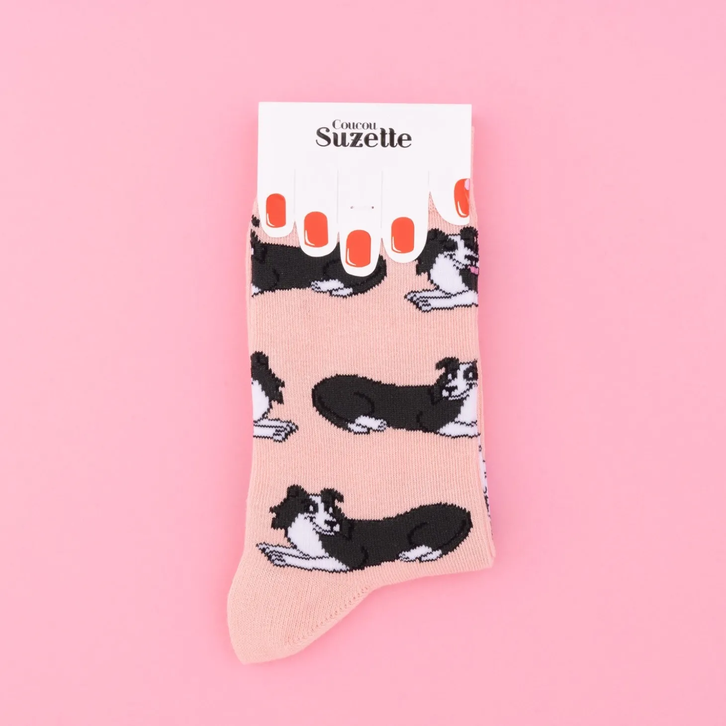 Coucou Suzette Border Collie Socks* Cotton Socks