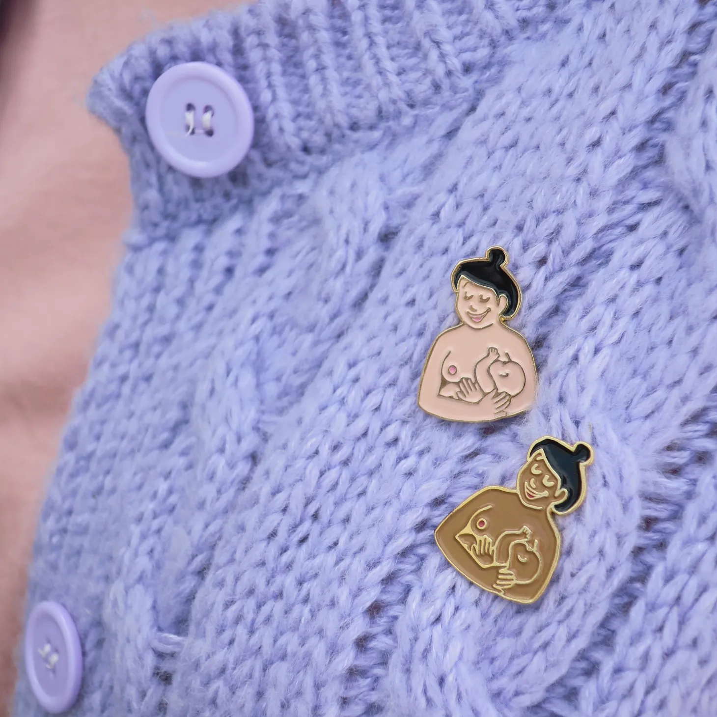 Coucou Suzette Breastfeeding Pin - Black* Pins
