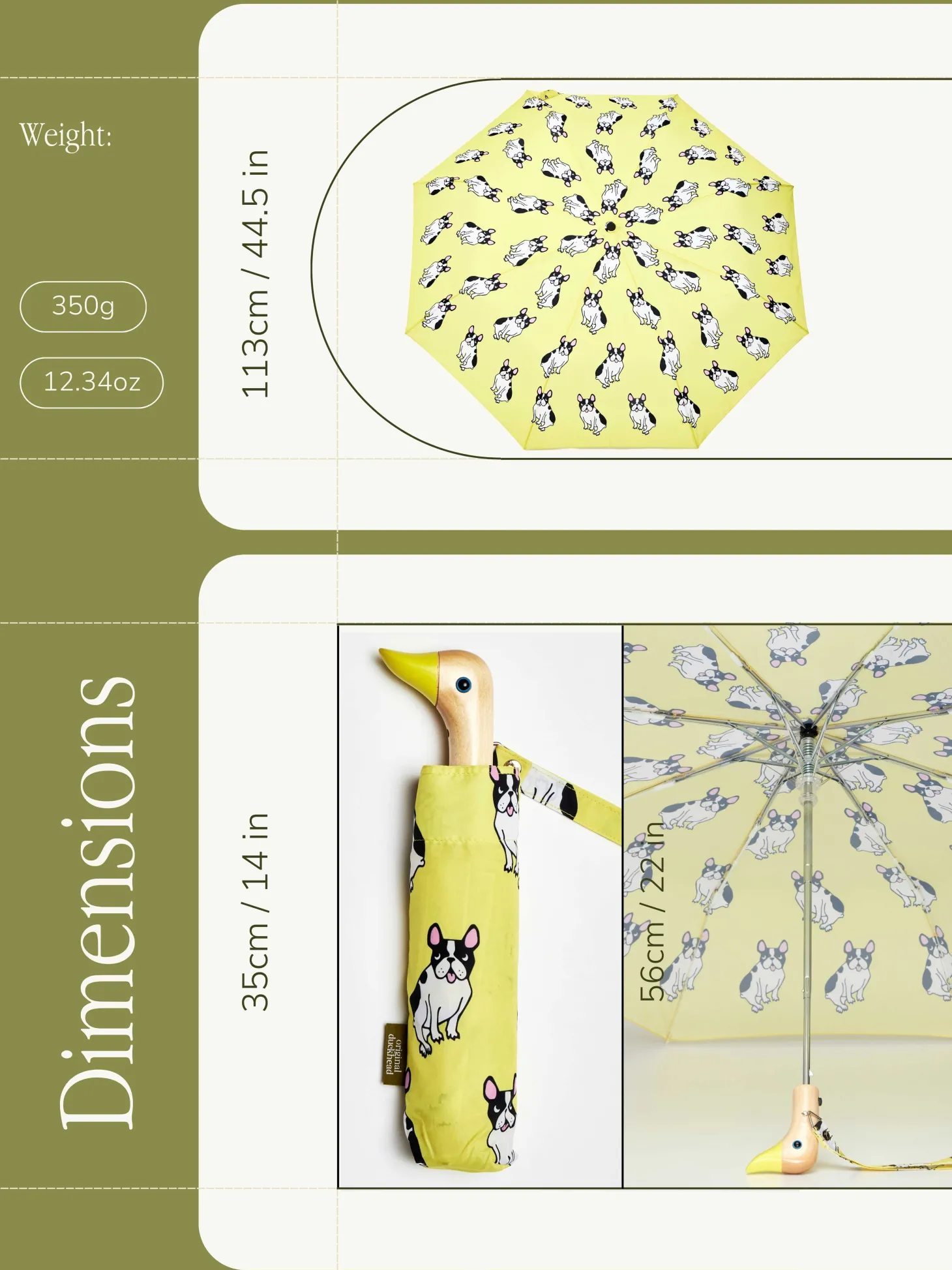 Coucou Suzette Bulldog Umbrella* Umbrellas