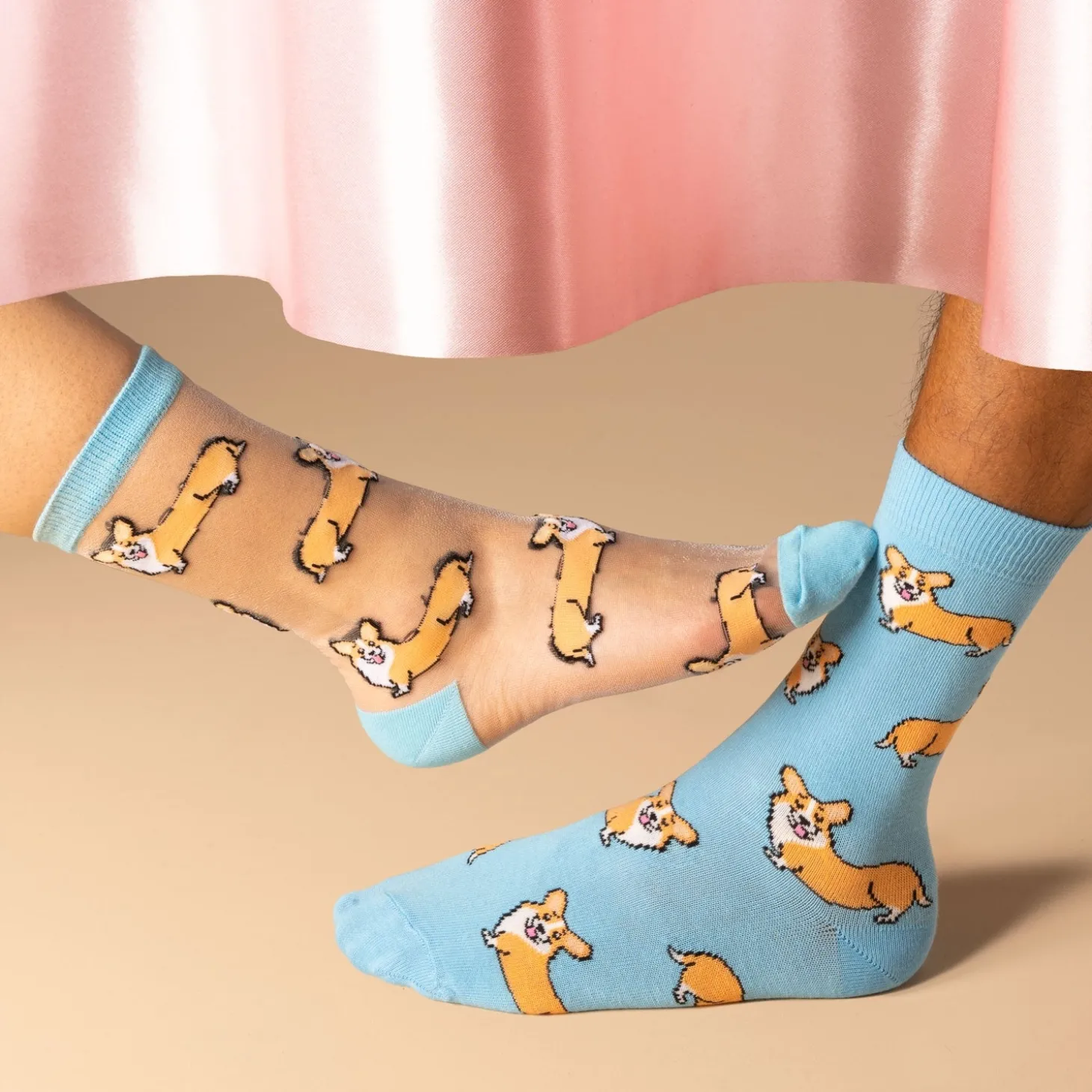 Coucou Suzette Corgi Sheer Socks* Sheer Socks