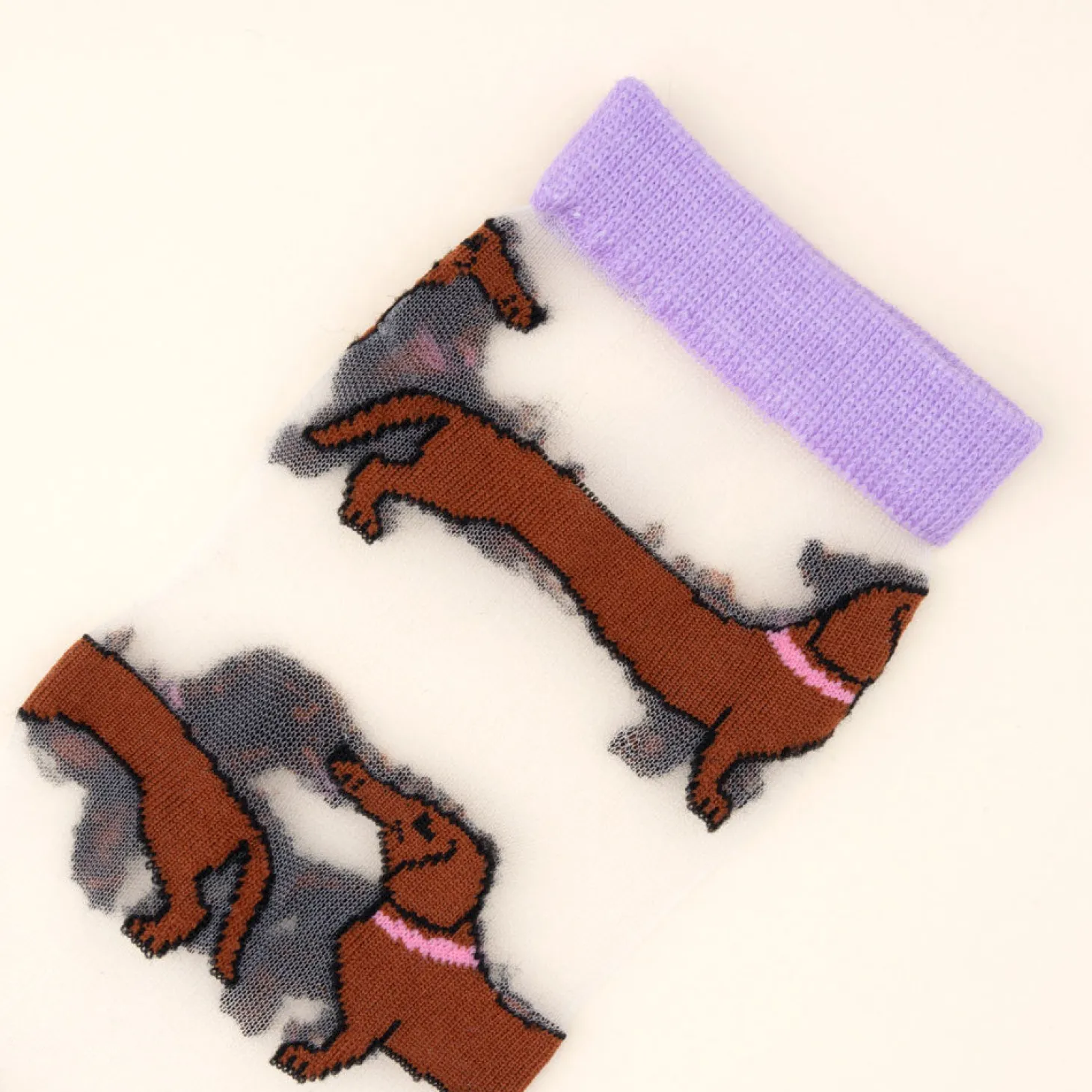 Coucou Suzette Dachshund Sheer Socks* Sheer Socks
