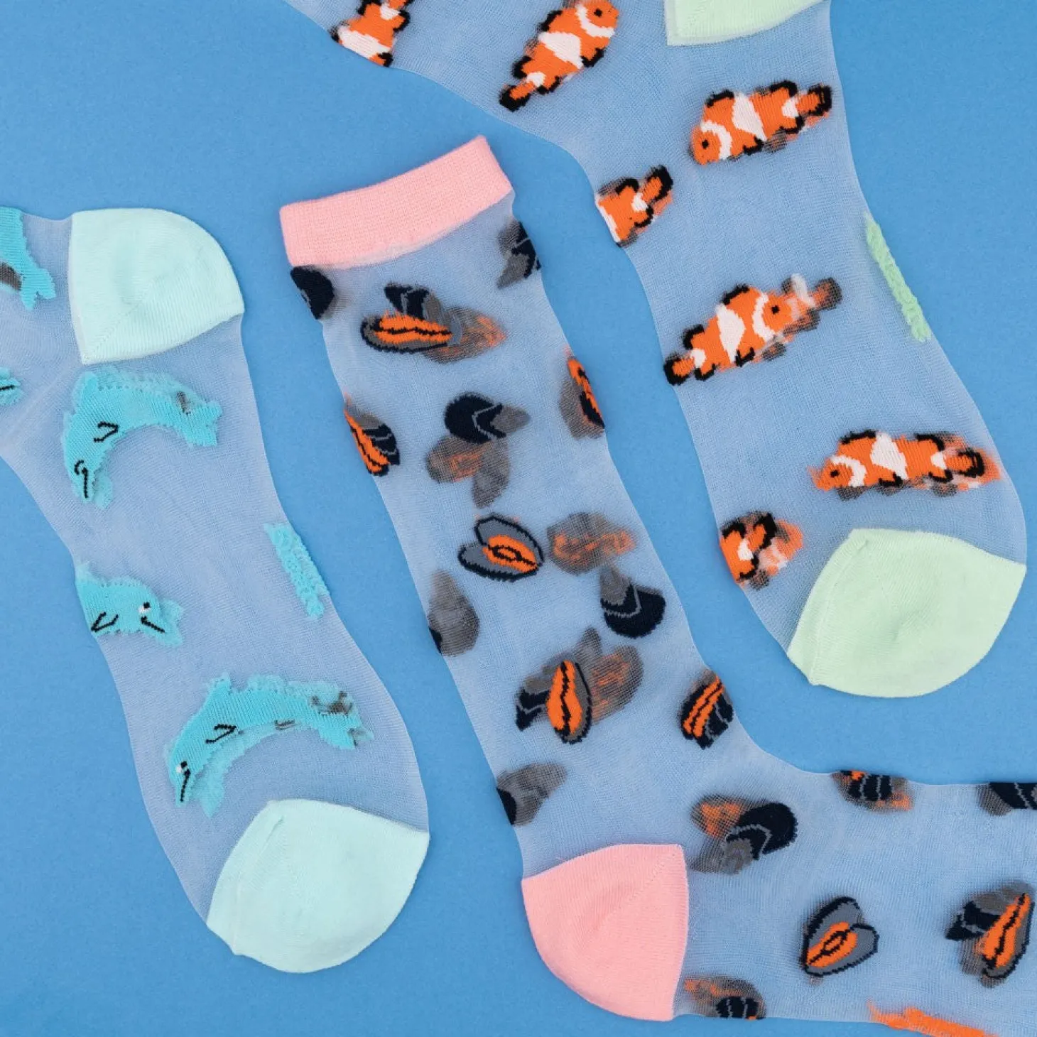 Coucou Suzette Dolphin Sheer Socks* Sheer Socks