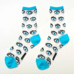 Coucou Suzette Eye Sheer Socks - Blue* Sheer Socks
