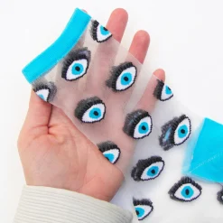 Coucou Suzette Eye Sheer Socks - Blue* Sheer Socks