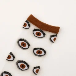 Coucou Suzette Eye Sheer Socks - Brown* Sheer Socks