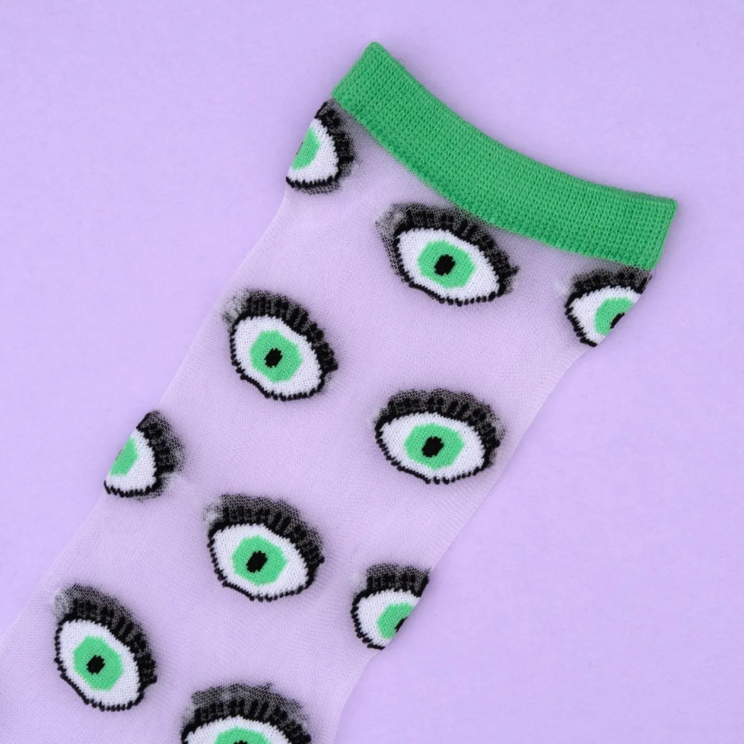 Coucou Suzette Eye Sheer Socks - Green* Sheer Socks