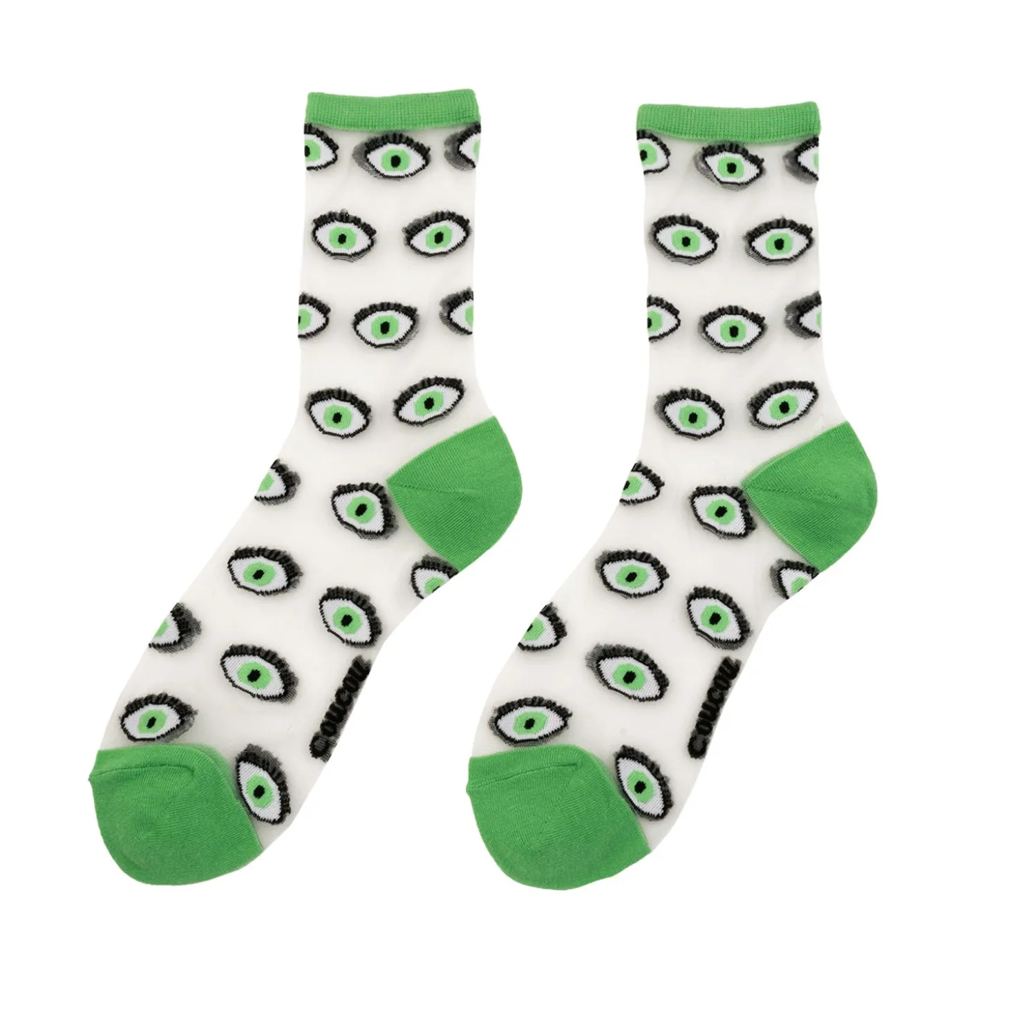 Coucou Suzette Eye Sheer Socks - Green* Sheer Socks