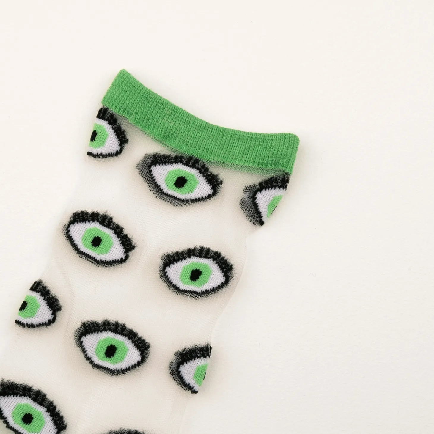 Coucou Suzette Eye Sheer Socks - Green* Sheer Socks