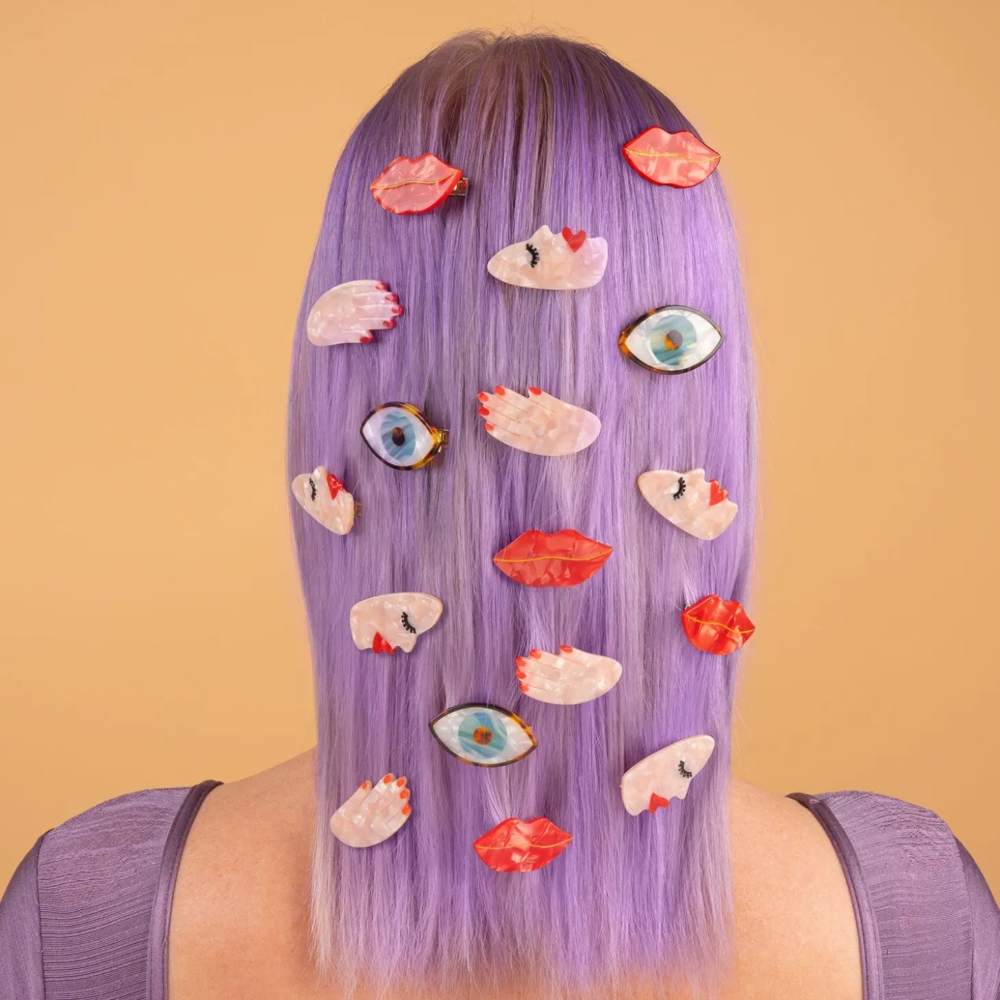 Coucou Suzette Face Hair Clip - White* Hair Clips