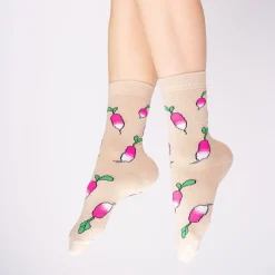 Coucou Suzette Glittery Radish Socks* Cotton Socks