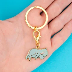Coucou Suzette Grey Cat Key Ring / Pet Tag* Key Rings