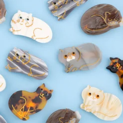Coucou Suzette Grey Exotic Shorthair Cat Hair Clip* Hair Clips