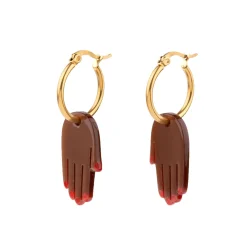 Coucou Suzette Hand Earrings - Black* Jewelry