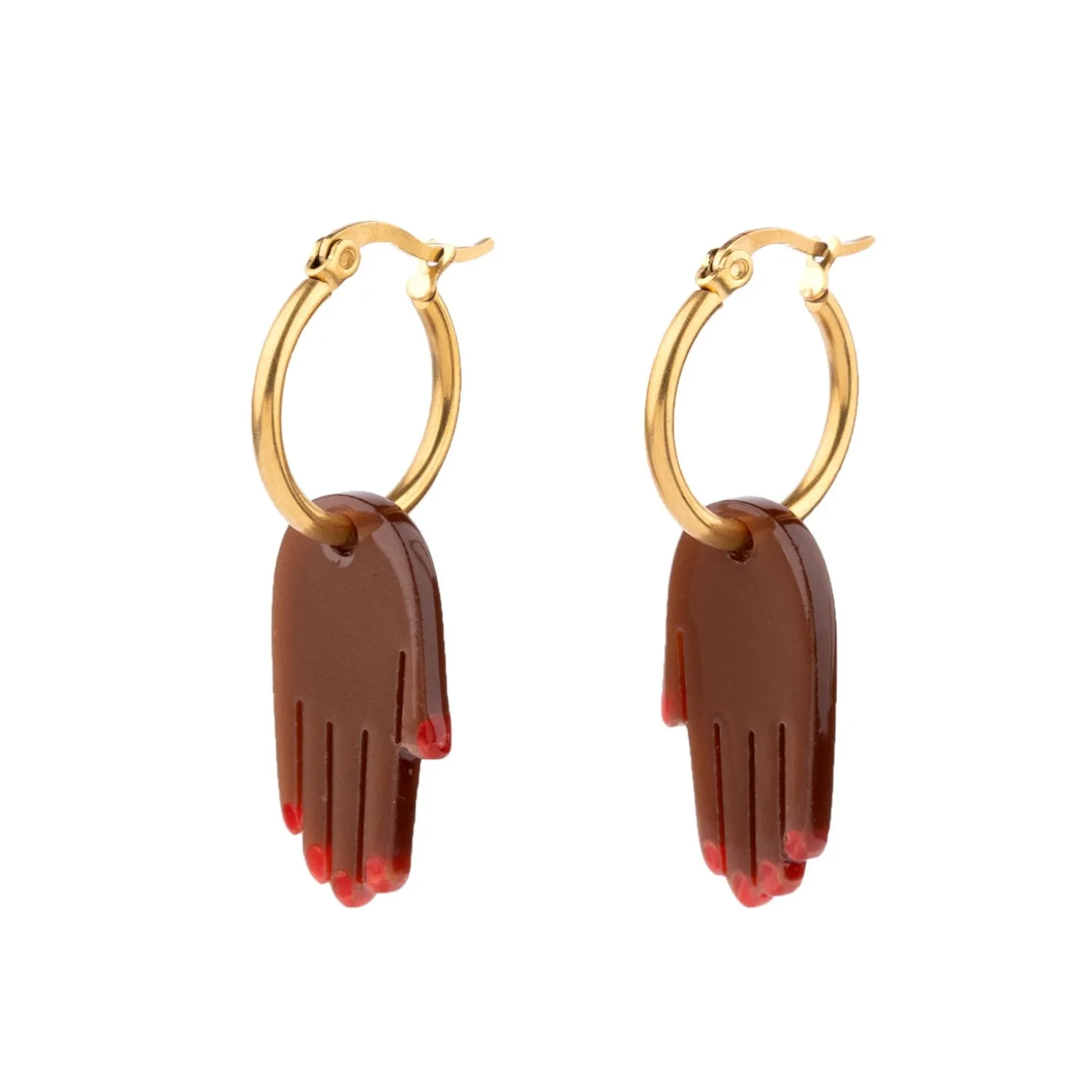 Coucou Suzette Hand Earrings - Black* Jewelry