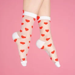 Coucou Suzette Heart Sheer Socks* Sheer Socks