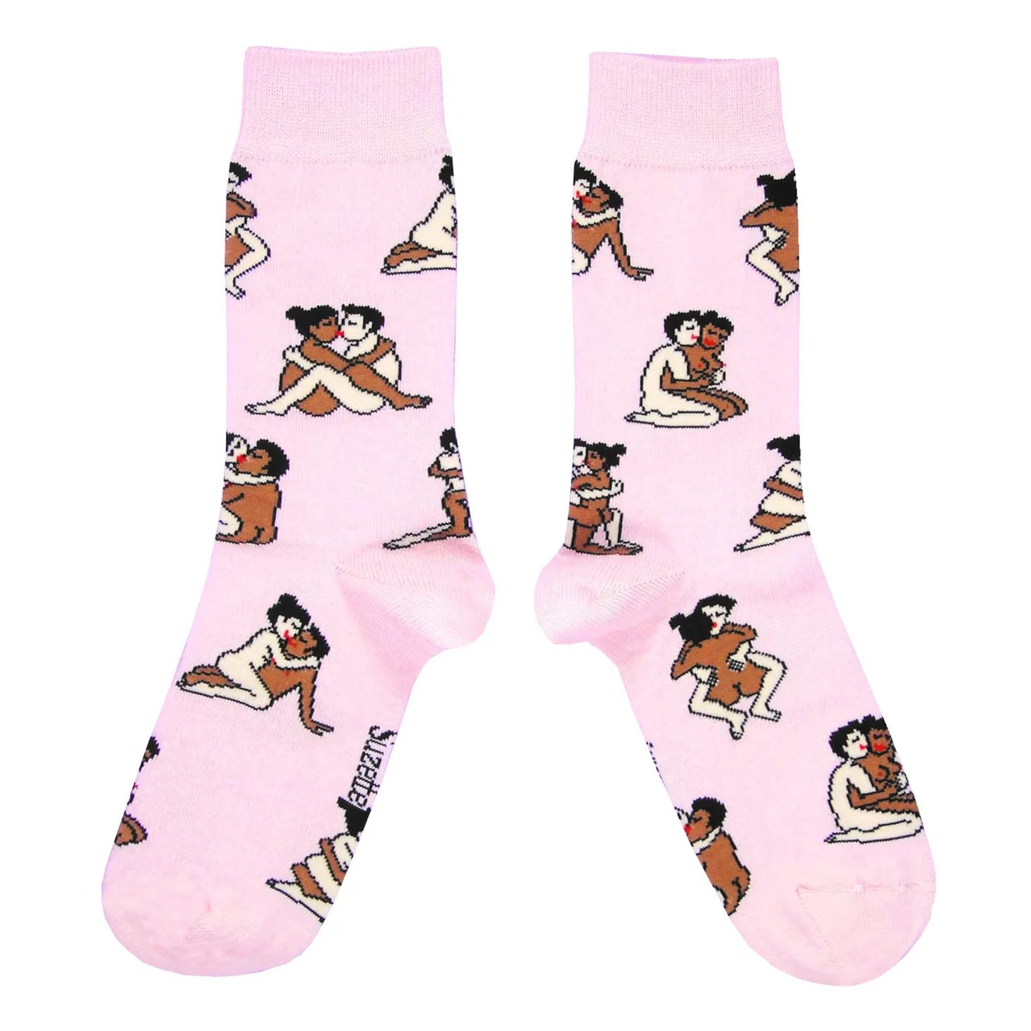 Coucou Suzette Kamasutra Socks - Straight Lovers - Pink* Cotton Socks
