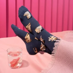Coucou Suzette Kamasutra Socks - Straight Lovers - Blue* Cotton Socks