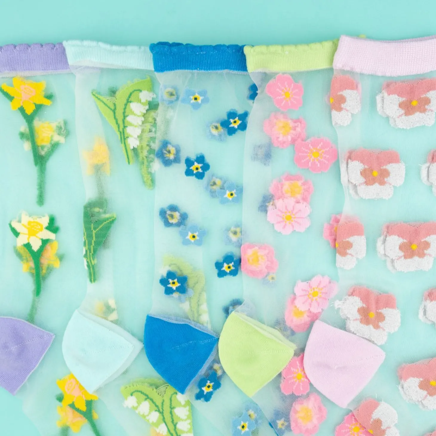 Coucou Suzette Lily Of The Valley Sheer Socks* Sheer Socks