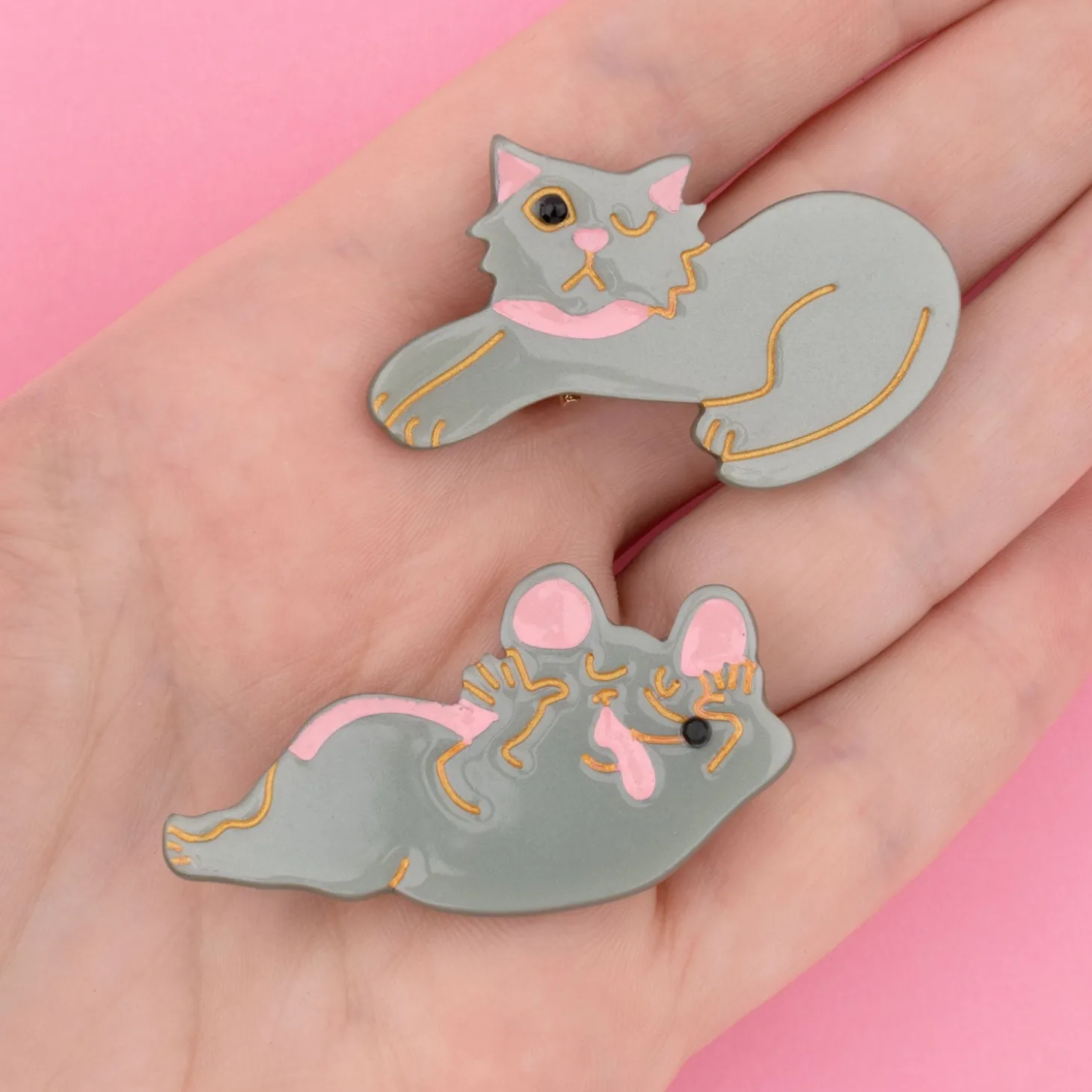 Coucou Suzette Mouse & Cat Hair Clips Set* Hair Clips