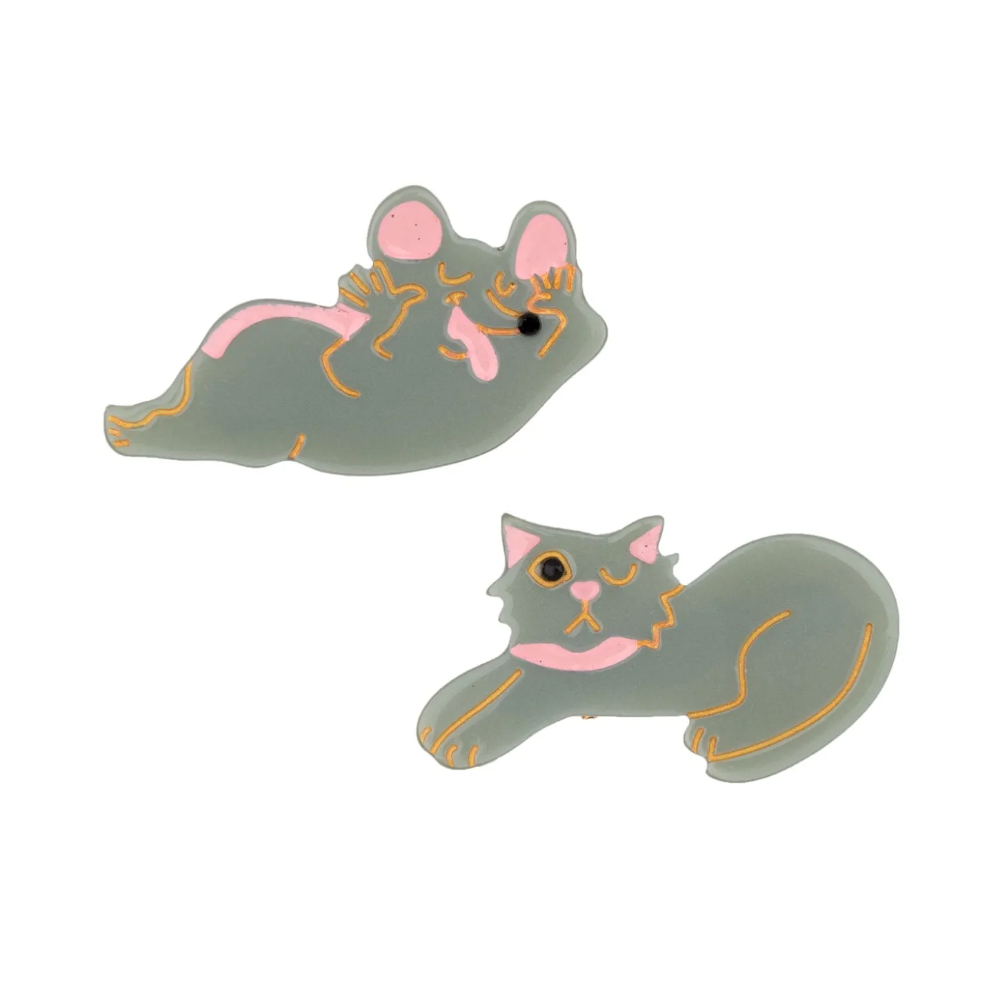 Coucou Suzette Mouse & Cat Hair Clips Set* Hair Clips