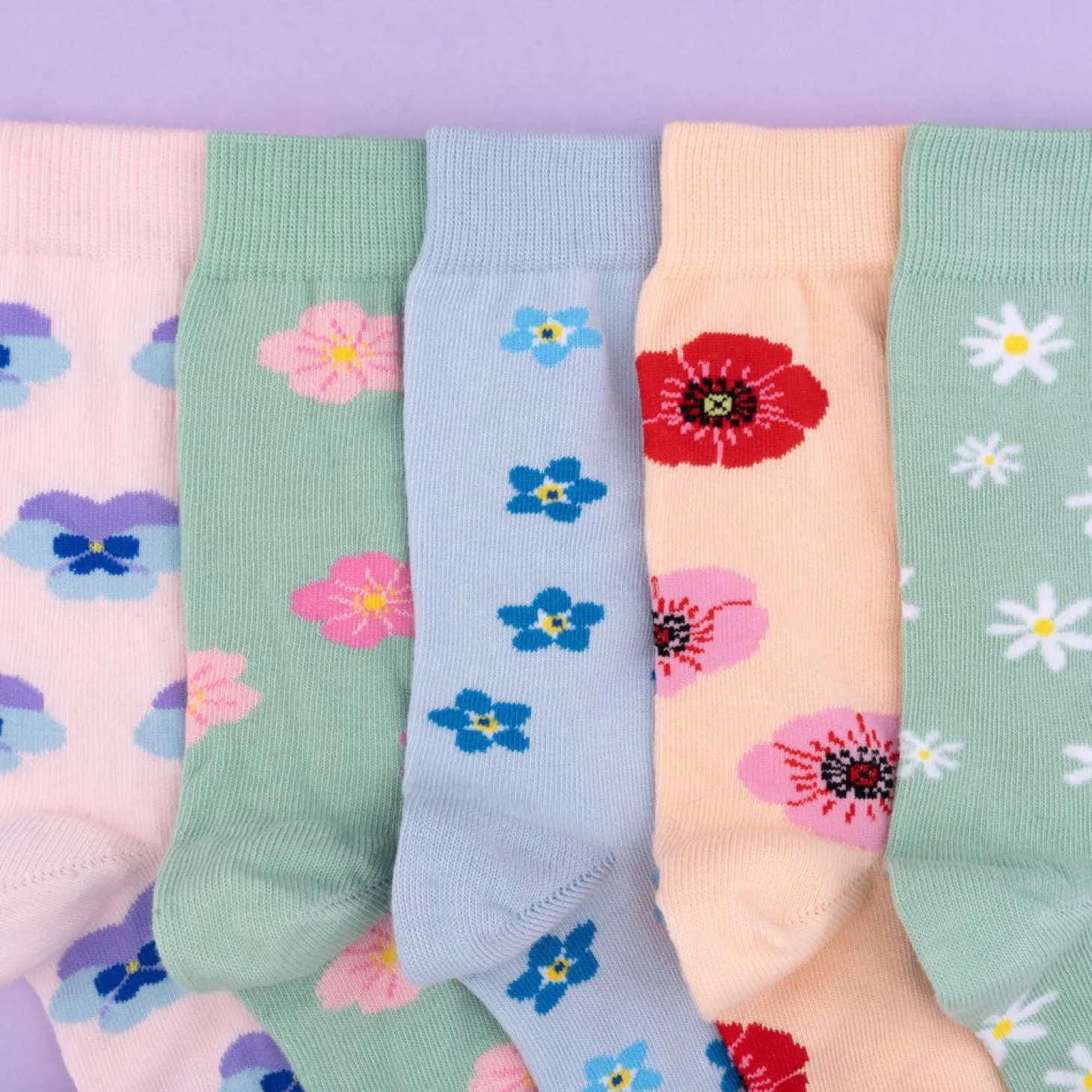 Coucou Suzette Pansy Socks* Cotton Socks