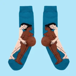 Coucou Suzette Parents Socks - Black Mom And White Dad* Cotton Socks