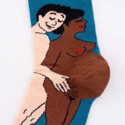 Coucou Suzette Parents Socks - Black Mom And White Dad* Cotton Socks