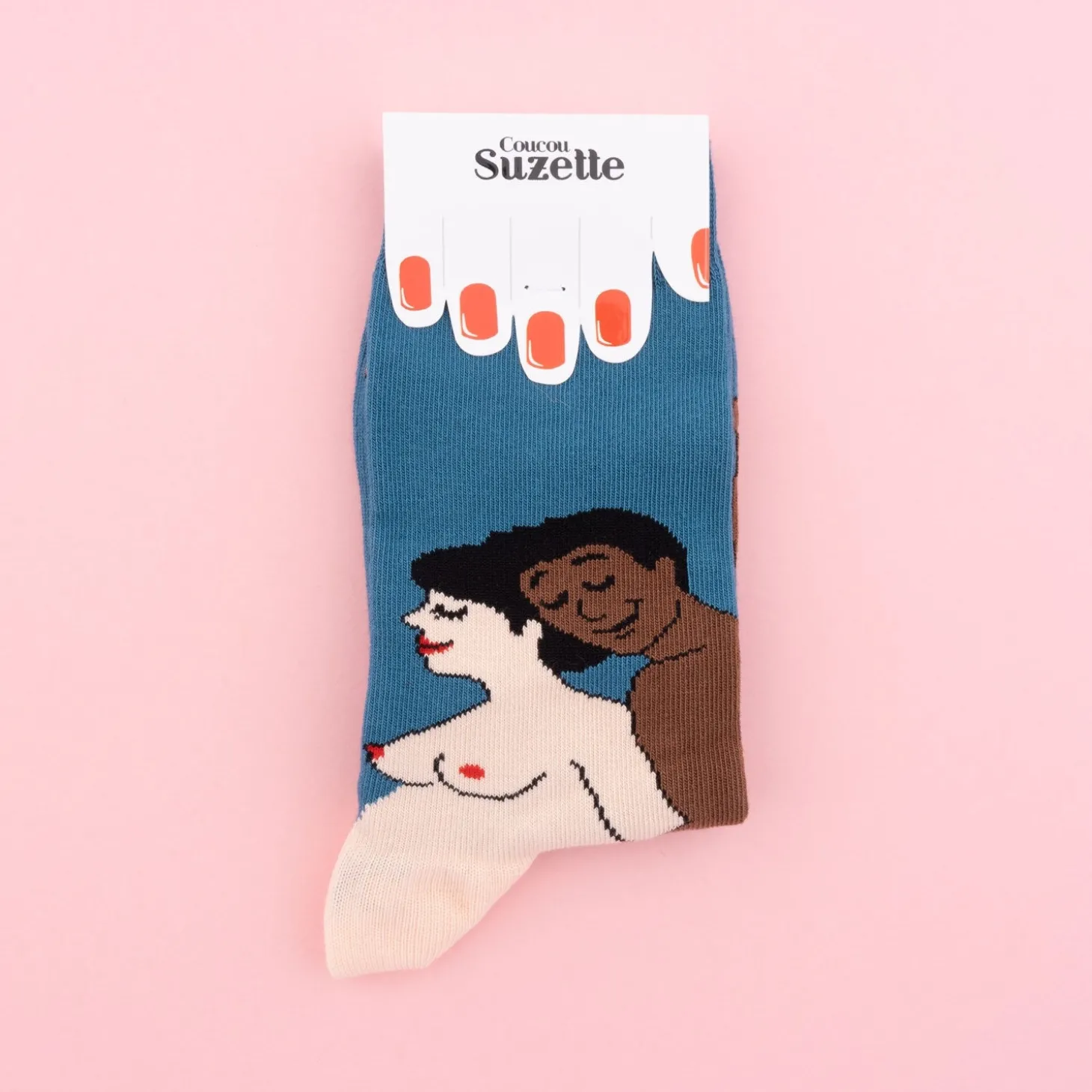 Coucou Suzette Parents Socks - White Mom And Black Dad* Cotton Socks