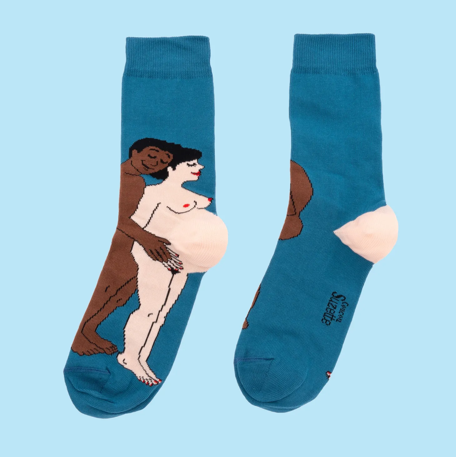 Coucou Suzette Parents Socks - White Mom And Black Dad* Cotton Socks