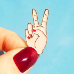 Coucou Suzette Peace Out Pin - White* Pins