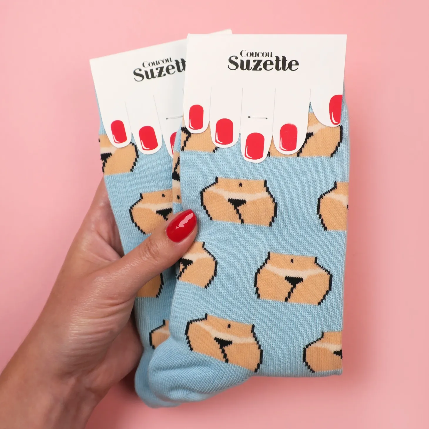 Coucou Suzette Pee-Pee Socks - White* Cotton Socks