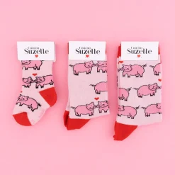 Coucou Suzette Pigs In Love Socks - Kids* Kids Socks