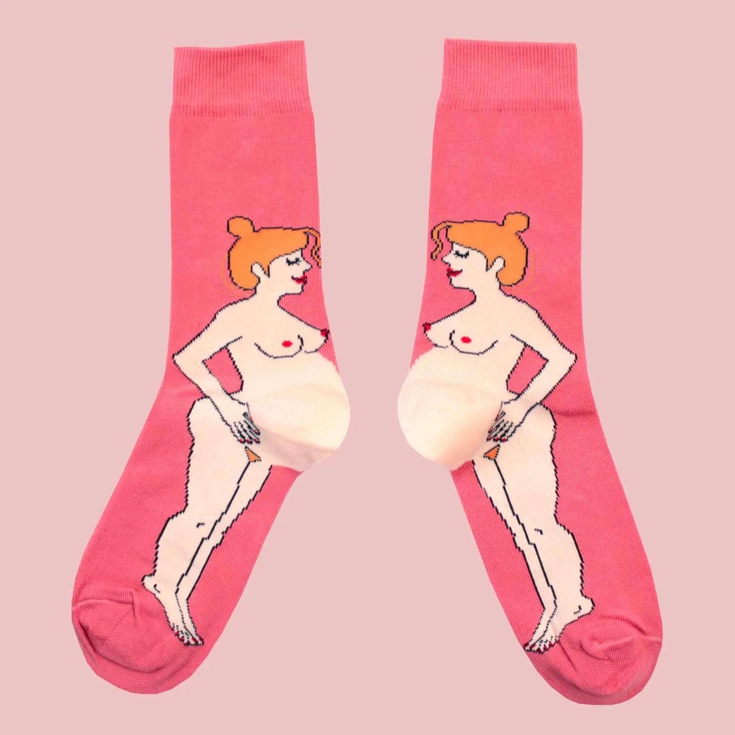 Coucou Suzette Pregnant Woman Socks - Redhead* Cotton Socks
