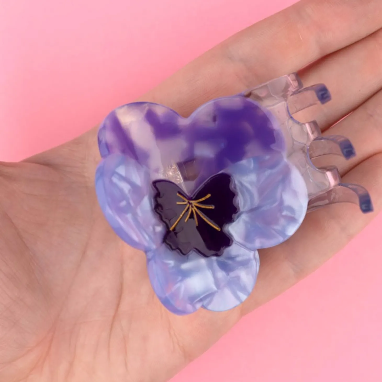 Coucou Suzette Purple Pansy Hair Claw* Hair Claws