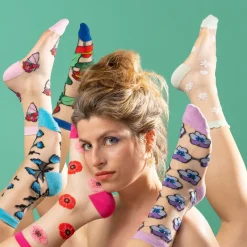 Coucou Suzette Purple Pansy Sheer Socks* Sheer Socks