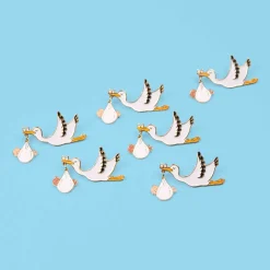 Coucou Suzette Stork Pin - Black Baby* Pins