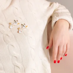 Coucou Suzette Stork Pin - White Baby* Pins