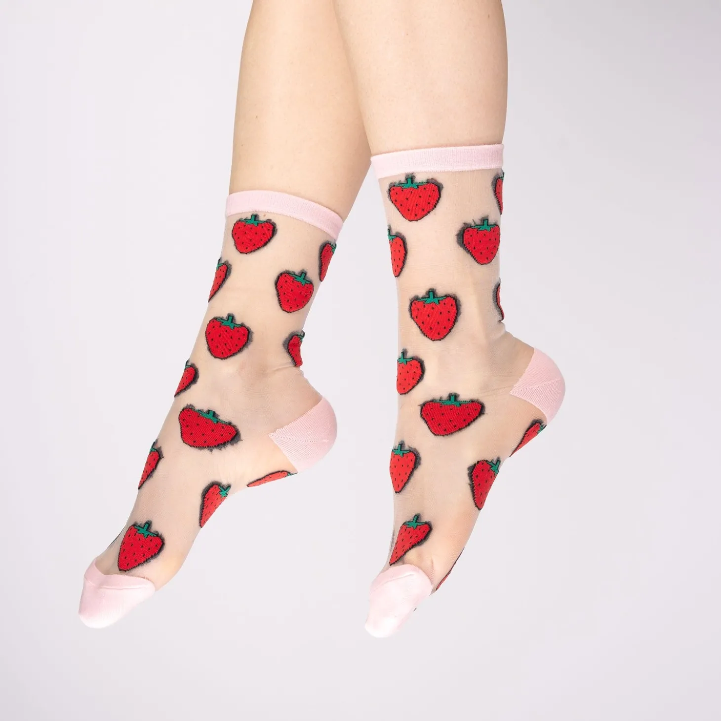 Coucou Suzette Strawberry Sheer Socks* Sheer Socks