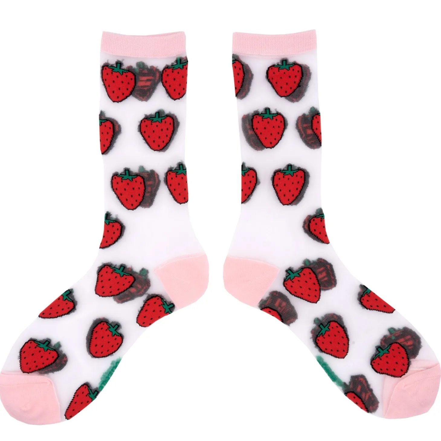 Coucou Suzette Strawberry Sheer Socks* Sheer Socks
