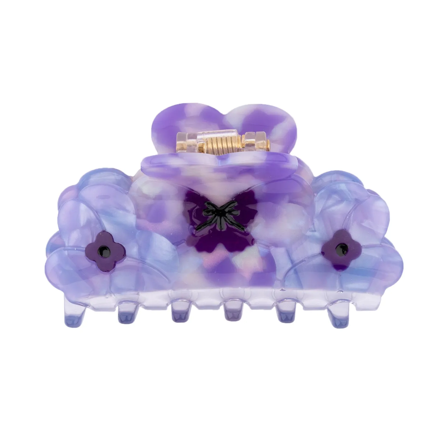 Coucou Suzette Three Pansies Hair Claw* Hair Claws