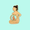 Coucou Suzette White Mom & Mixed Baby Pin* Pins